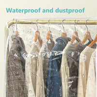 PEVA Garment Rack Cover for Home and Dorm, Transparent Dustproof Clothes Protector