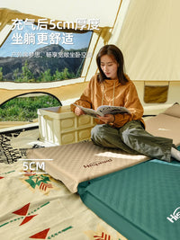 Qisu Automatic Inflatable Camping Mattress with Memory Foam - Moisture-Proof Outdoor Sleeping Pad for Tents