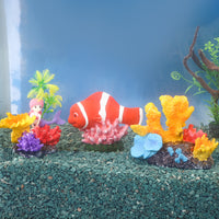 Aquarium Resin Coral Reef Ornament with Aeration Function, Mermaid Mountain Rock Decor