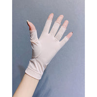 UV Protection Half-Finger Ice Silk Driving Gloves for Women