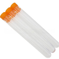 Clear Plastic Needle Storage Tube with Orange Cap, 13x110mm