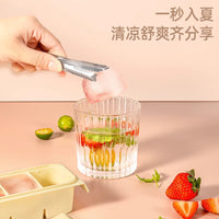 Silicone Ice Cube Tray with Lid for Baby Food Storage and Freezing, Food Grade Ice Maker Mold