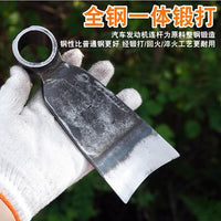 Thickened Hand-Forged Garden Hoe with Wooden Handle for Planting and Cultivating