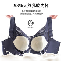 Plus Size Underwire Latex Bra for Large Busts, Full Coverage Thin Cup