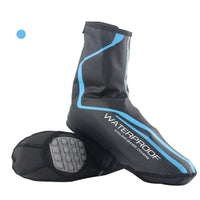 Waterproof Windproof Thermal Cycling Shoe Covers for Mountain Bikes - PU Fleece Winter Warm Overshoes