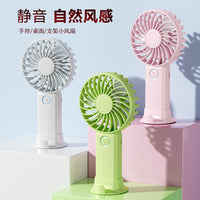 Mini Handheld Portable USB Rechargeable Fan with Long Battery Life and Strong Airflow for Desk and Office
