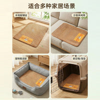 Pet Cooling Mat for Dogs and Cats, Summer Breathable Ice Silk Pad for Small to Large Breeds