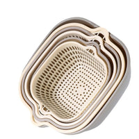 Double-Layer Kitchen Strainer Basket Set for Washing Fruits and Vegetables