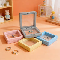 Floating Display Case for Jewelry, Nail Art, Tie Clips - Transparent PE Film Suspension Box
