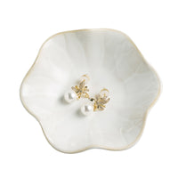 Ceramic Leaf/Flower Jewelry Dish Decorative Tray