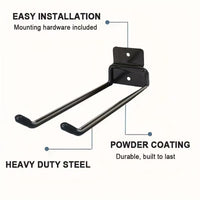 Foldable Wall-Mounted Garden Tool Organizer Rack for Shovels and Rakes