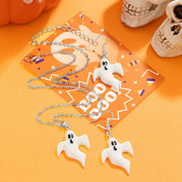Halloween Ghost Pendant Earrings and Necklace Set for Women