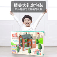 DIY Miniature Tiling House Model Kit for Kids - Educational Building Toy with Tools and Cement