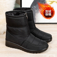 Women's Mid-Calf Waterproof Winter Snow Boots for Seniors