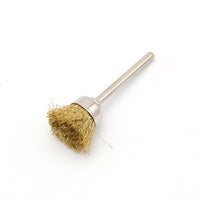 45-Piece Mini Copper Wire Brush Set for Rotary Tools - T-Type, Cup, and Pen Brushes