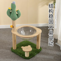 Multi-Level Cat Tree with Space Capsule Condo and Scratching Posts