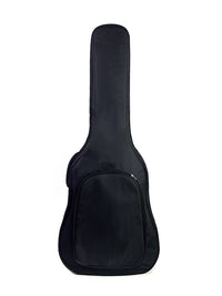 Padded Acoustic Electric Guitar Bass Gig Bag with Single Pocket, 8/10mm Thick, Double Shoulder Straps, Black