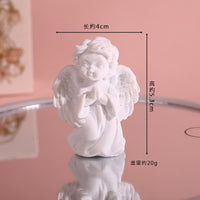 2025 New European Angel Resin Figurine for Car Dashboard & Desktop Decor
