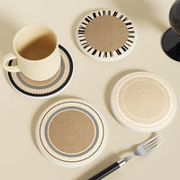Diatomaceous Earth Coasters for Drinks, Absorbent Quick Dry Cup Mat, Heat-Resistant Tabletop Protector for Tea & Coffee
