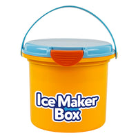 Portable Ice Bucket with Press-Type Ice Cube Tray for Outdoor Camping and Picnics