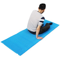 Double-Groove Folding Moisture-Proof Camping Mat for Outdoor Indoor Use, Thickened Aluminum Film Nap Yoga Mat