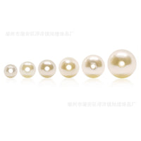 High-Gloss ABS Imitation Pearl Beads Round with Straight Hole for DIY Crafting