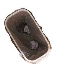 Narrow Rectangular Press-Ring Trash Can for Kitchen and Bathroom, Lidless Waste Bin
