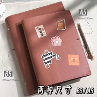 A5/B5 Refillable Loose-Leaf Notebook with Soft Cover, Lay-Flat Design for Office, School, and Travel