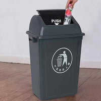Household Kitchen Dual-Compartment Flip-Top Waste Bin for Dry/Wet Waste Separation