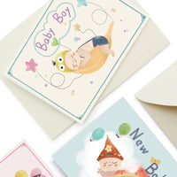 Baby Greeting Card for Newborn's First Birthday, Full Month, 100-Day, 1-Year-Old Growth, Children's Day