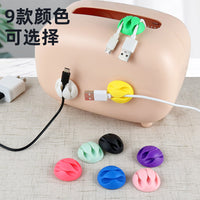 Self-Adhesive Cable Organizer Clips for Data and Charging Cables