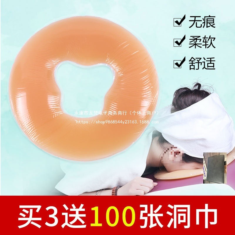 Silicone Face Cradle Pillow for Massage Table, U-Shaped/Round Beauty Salon Pillow