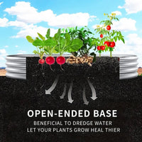 Galvanized Metal Raised Garden Bed Kit Outdoor Planter Box for Yard Patio