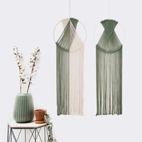 Morandi Macrame Woven Cotton Rope Tapestry Wall Hanging Bohemian Decor