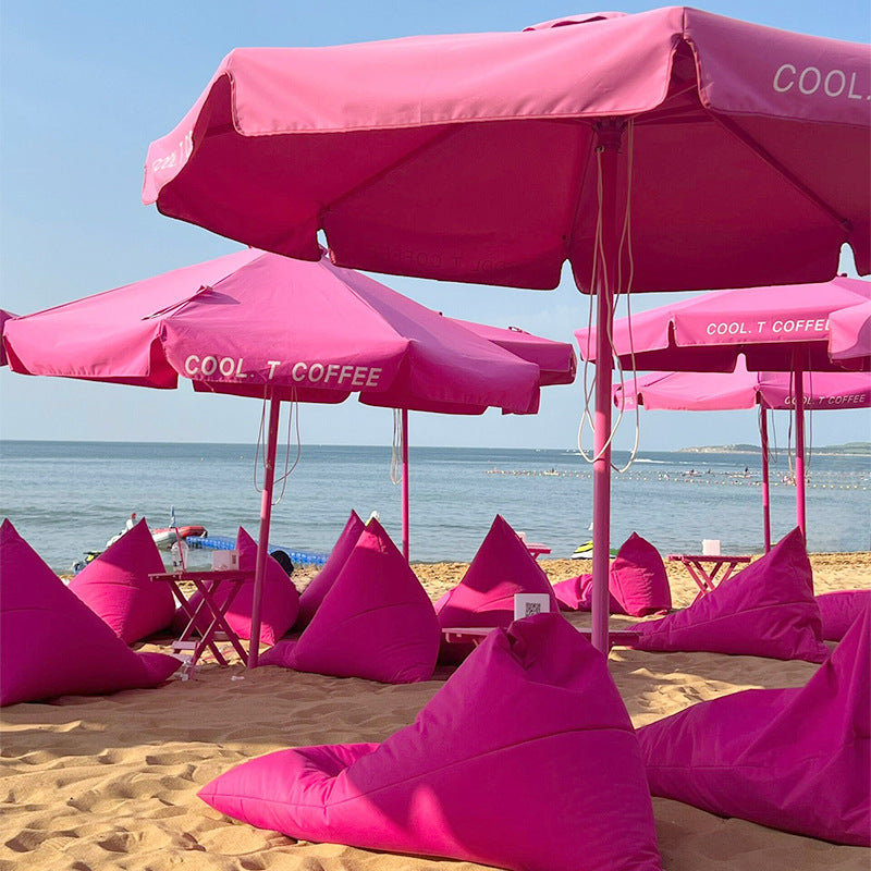 Large Pink Outdoor Patio Umbrella with UV Protection, 3x3 Meter Square Sunshade for Garden, Balcony, and Commercial Use