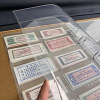 Grain/Coin Collection Album with PP Five-Row Pages for Banknotes, Stamps, and Coins