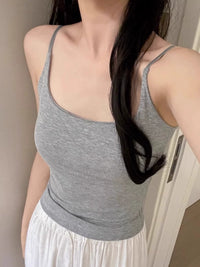 Women's American Style Adjustable Strap Padded Camisole Top