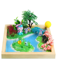 Kids DIY 3D Diorama Photo Frame Craft Kit with Cartoon Cream Glue Stickers