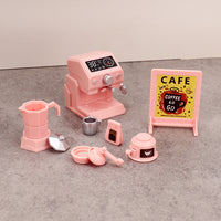 Miniature Simulation Coffee Machine Toy Set for Kids' Pretend Play and Stress Relief Decor