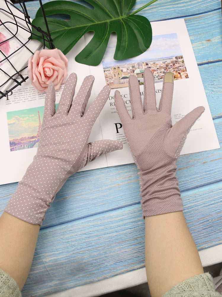 Women's UV Protection Driving Gloves with Touchscreen Fingertips for Summer Cycling