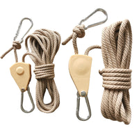 Outdoor Camping Windproof Rope with Pulley Adjuster for Tents and Tarps