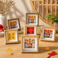 Mini Wooden Square Photo Frame for Desk Decor - 4, 5, 6 Inch