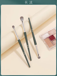 3-Piece Green Cloud Eyeshadow Brush Set for Blending and Application