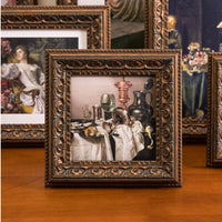 European Retro Photo Frame Vintage Oil Painting Style Picture Display for Wall or Tabletop, A4 to A2 Sizes