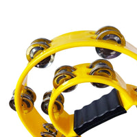 Double Row Half-Moon Handbell Tambourine for Kids' Musical Activities
