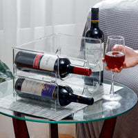 PET Clear Stackable Wine Bottle & Drink Storage Rack