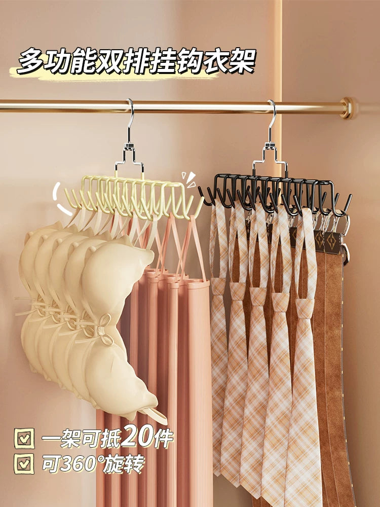 Hat Organizer Hanger for Baseball Caps, Multi-functional Closet Storage Rack with Rotating Hooks