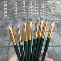 8-Piece Soft Lightweight Multifunctional Eyeshadow Brush Set with Portable Travel Bag