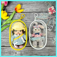 Transparent PVC Doll Carrier Bag for 13-15cm Cotton Dolls