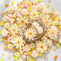 Artificial Silk Flower Assortment for DIY Crafts, Fans, and Decorative Accessories